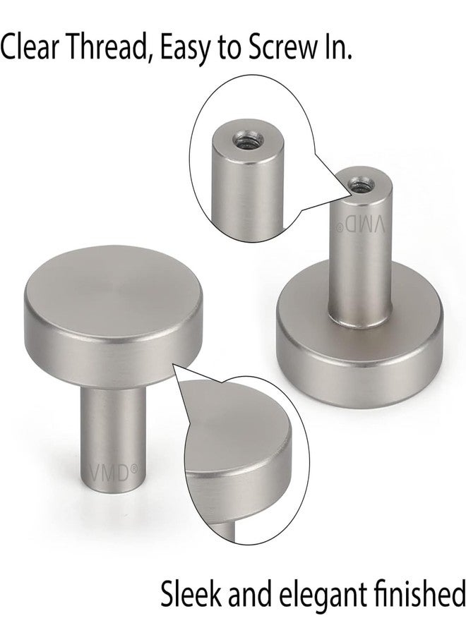 VMD, Round S.S Matt Knobs for Dresser Drawer, Bathroom, Kitchen Cabinet Pulls, Modern Furniture Hardware (Pack of 8) - Image 3
